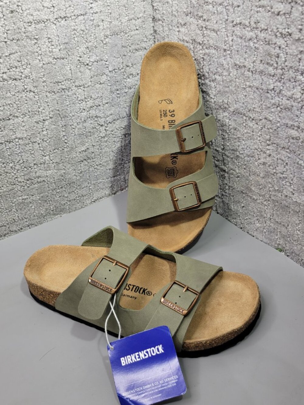 Birkenstock Arizona Unisex Size EU 39 US L8 M6 Stone Slip On Sandals. - Picture 8 of 15